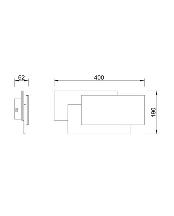 TAHITI XL * APLIQUE GRANDE LED CUADRADOS 36W - BLANCO - 3000K